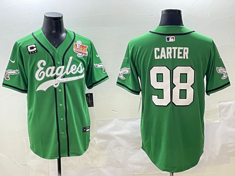 Men Philadelphia Eagles #98 Carter Green three generations Jointly Name 2025 Nike Limited NFL Jersey style 7